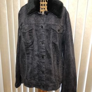 Jones New York Jeans snakeskin look jacket